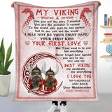 Personalized Viking Couple Blanket You Are My Best Viking My Soulmate for Valentine