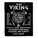 Personalized Viking Couple Blanket You Are My Best Viking My Soulmate for Valentine
