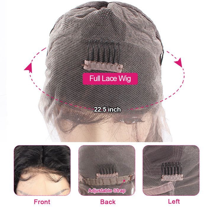 Neobeauty Hair Water Wave Hair Full Lace Wigs Transparent Full Lace Human Hair Wig Wet and Wavy Hair