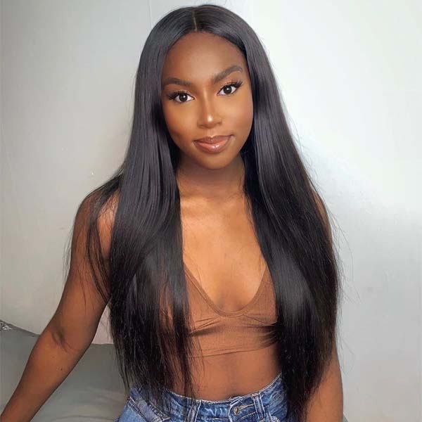 Neobeauty Hair HD Transparent Lace  5x5 Closure Wig Straight Human Hair Lace Front Wig Invisible Lace Wig