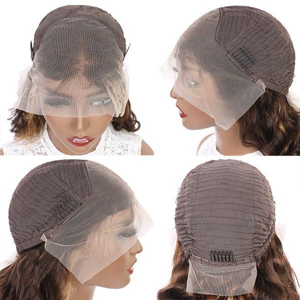 Neobeauty Hair 30 Inch Glueless Highlight Wigs Curly Hair Lace Front Wig Honey Blonde Highlights Wig