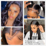 Neobeauty Hair Body Wave Transparent Lace Wig 6*6 HD Lace Closure Wigs Human Hair Deep Part Lace Closure Wigs