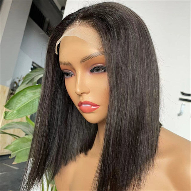 4x4 Lace Closure Straight Bob Wigs for Black Women