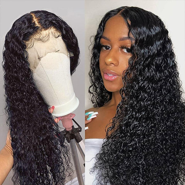 Neobeauty Hair Deep Wave Human Hair Wigs 4x4 Lace Closure Wigs