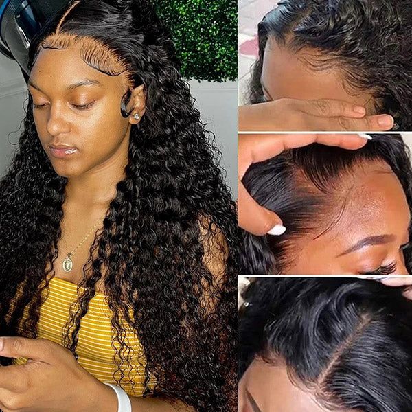 Neobeauty Hair HD 13x4 Lace Front Curly Hair Wig Glueless Lace Front Wigs Transparent Lace Pre Cut Lace Wig 30 Inch