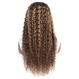 Neobeauty Hair 30 Inch Glueless Highlight Wigs Curly Hair Lace Front Wig Honey Blonde Highlights Wig