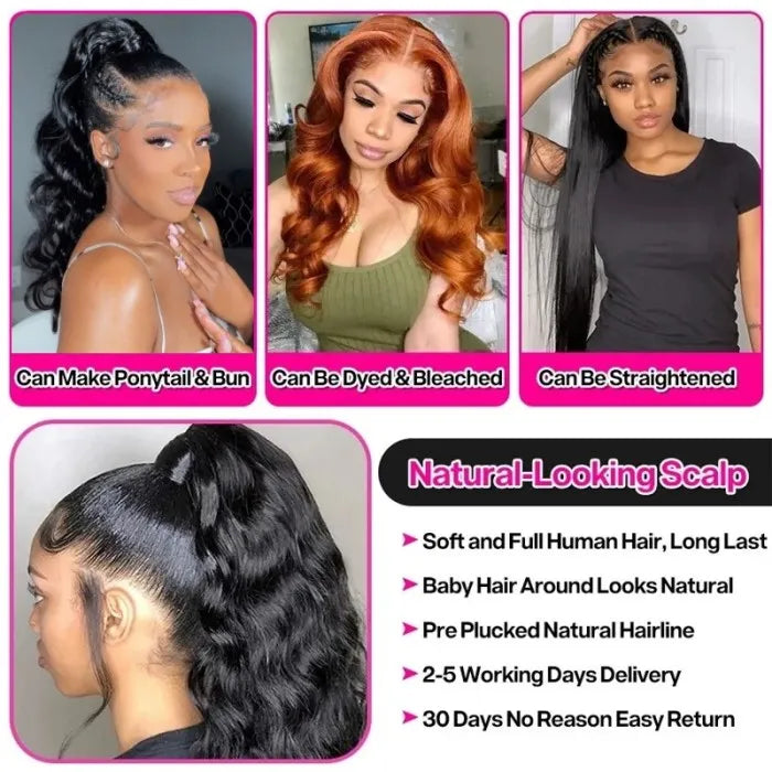 Neobeauty Hair Wigs Glueless Invisible HD Lace Pre Plucked Super Full Closure Body Wave Wigs Melted Match All Skin Color