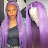 Neobeauty Hair Colored Lace Front Wigs Purple Lavender Wig Straight Hair Wig