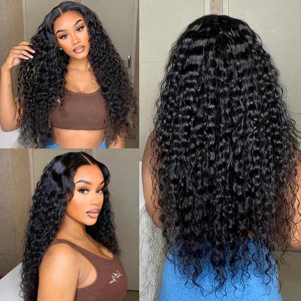 Glueless Undetectable Invisible Lace Water Wave 13x4 Frontal Lace Wig | Real HD Lace 150% Density