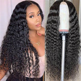 Neobeauty 210% Density Hair Deep Wave Glueless Human Hair Wig Transparent Lace Deep Curly Hair Pre Plucked 13x4 Lace Front Wigs