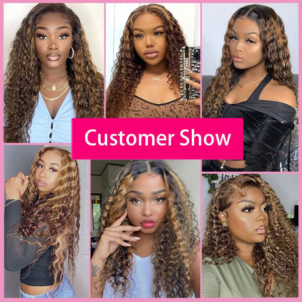 VRBest Deep Wave Colored Wigs