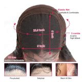 Neobeauty Hair Wigs Glueless Invisible HD Lace Pre Plucked Super Full Closure Body Wave Wigs Melted Match All Skin Color