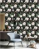 Peel and Stick Wallpaper Boho Mushroom Removable Stick on Contact Paper for Bathroom Black/Brown/Green