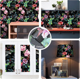 Peel and Stick Wallpaper Boho Mushroom Removable Stick on Contact Paper for Bathroom Black/Brown/Green