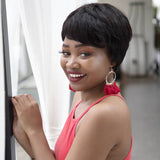 Affordable straight short wig with bangs human hair - Neobeauty Hair