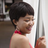 Affordable straight short wig with bangs human hair - Neobeauty Hair