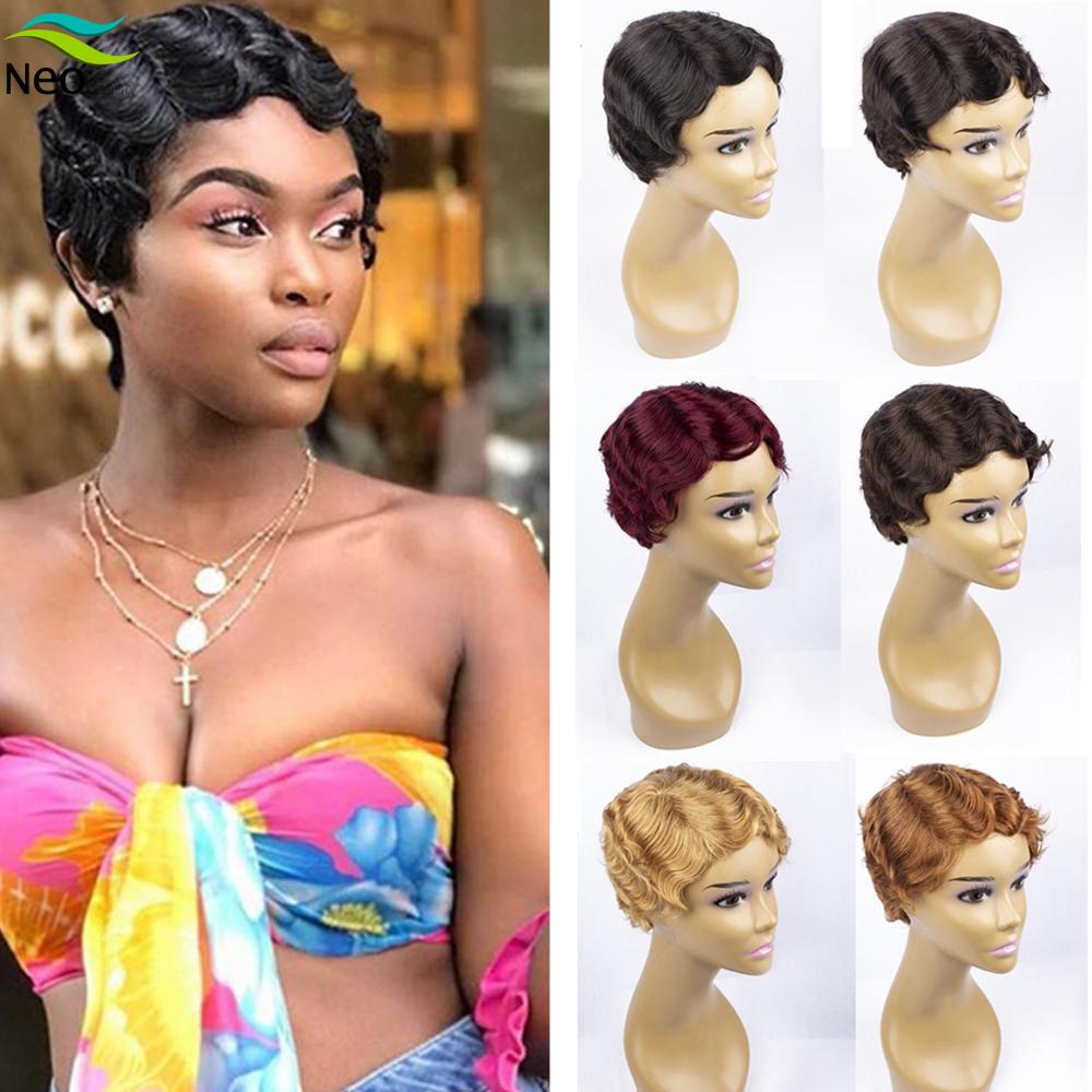 Affordable Short Nuna Finger Wave Wig For Black Women - Neobeauty Hair