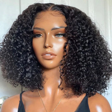 Kinky Curly Neck Length 5x5 Undetectable Glueless Lace Wig | Natural Hairline