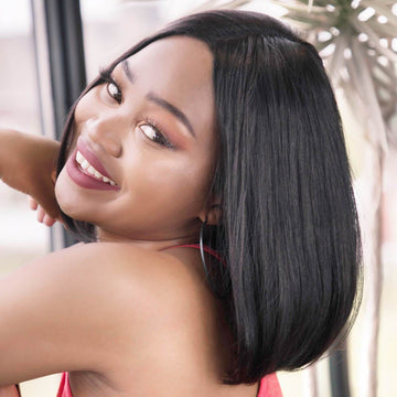 Short Bambi Bob Straight T Part Lace Wigs For Black Women - Neobeauty Hair