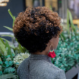 Short European Curly Wig Dark Brown American Women Curly Carnival Wig - Neobeauty Hair