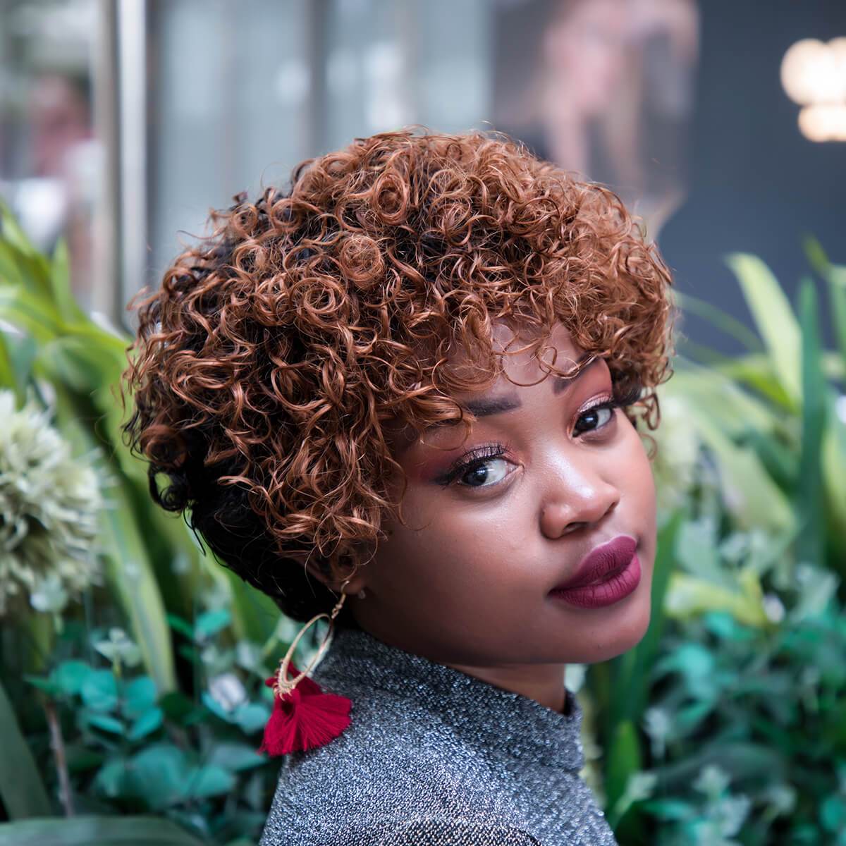 Short European Curly Wig Dark Brown American Women Curly Carnival Wig - Neobeauty Hair