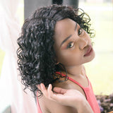 Short Bob Wig For African American Women Water Wave T Part Lace Wigs - Neobeauty Hair