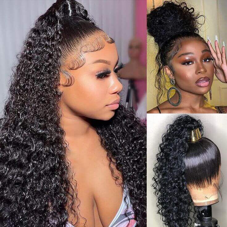 Neobeauty 200% Density Hair Glueless Human Hair Wigs Curly Hair Wig Pre Plucked Lace Front Wigs For Women