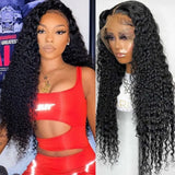 Neo Beauty hair Curly Glueless Lace Front Wigs Human Hair 13x4 HD Lace Wigs for Women 150% Density Natural Color