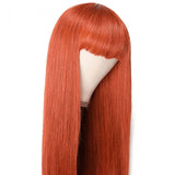 Neobeauty Ginger Color Straight Hair Machine Made Wig Glueless Wig For Black Women Density 150%