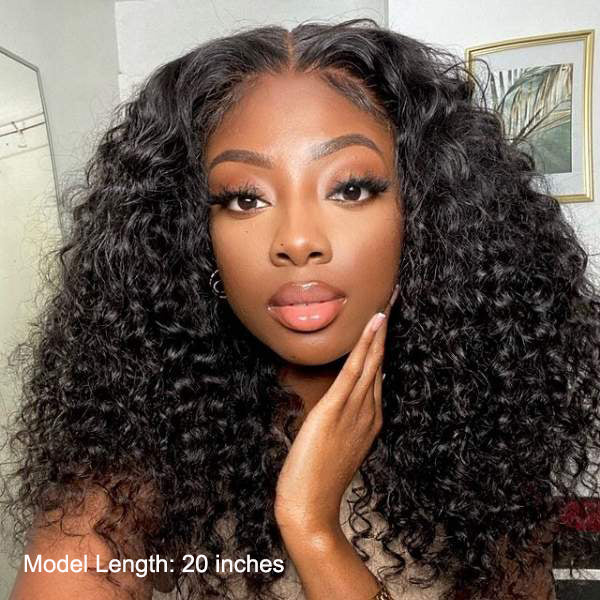 Glueless Undetectable Invisible Lace Water Wave 13x4 Frontal Lace Wig | Real HD Lace 150% Density