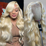 Neobeauty Hair 613 Blonde Lace Front Wig Body Wave Glueless Human Hair Wigs Pre Plucked Blonde Hair Lace Wig 180% Density