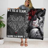 Personalized We're A Team Funny For Couple Lover Husband Wife Custom Name Blanket, To my Wife Blanket for Her