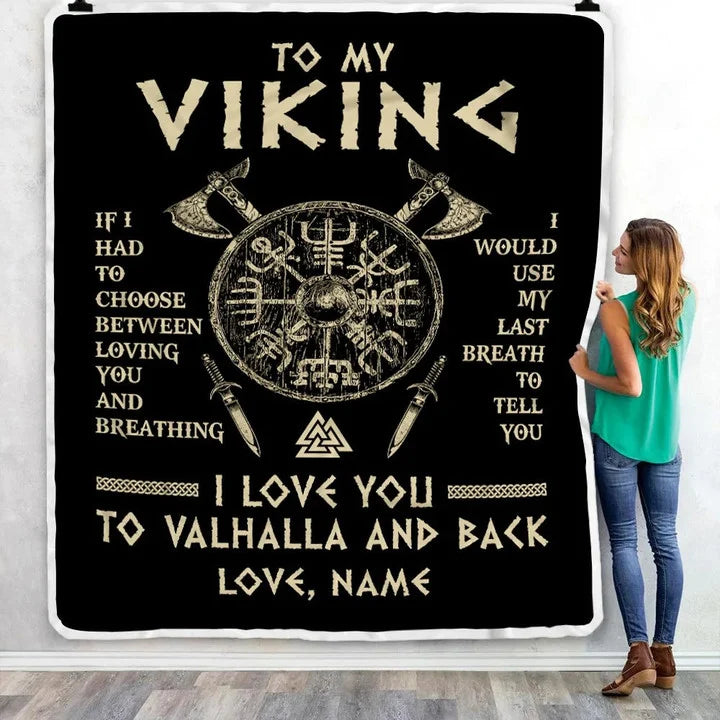 Personalized Viking Couple Blanket You Are My Best Viking My Soulmate for Valentine