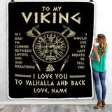 Personalized Viking Couple Blanket You Are My Best Viking My Soulmate for Valentine