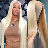 Neobeauty Hair 613 Straight Hair 13x6 Lace Frontal Wig Blonde Lace Front Wig Human Hair