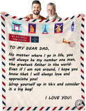 To Daddy Or To Husband Fleece You are My Life Blanket Fathers Day Blanket Luxury Blankets for Bedding Sofa and Travel