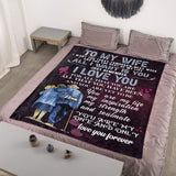 To My Wife Ultra-Soft Micro Fleece You are My Life Blanket Microfiber Valentine's Day Blanket Luxury Blanket for Bedding Sofa and Travel