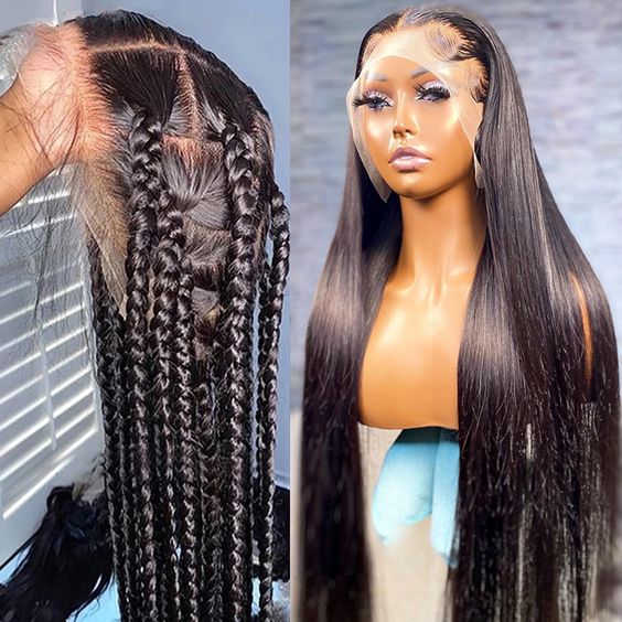 Straight Hair Full Lace Wig Transparent Lace Human Hair Wigs Pre