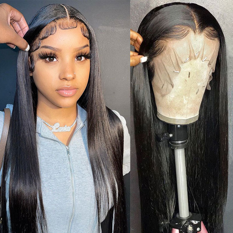 Hd Transparent Lace Frontal Wig 4x4 Lace Closure Wig Straight 13x4