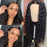 Neobeauty Hair Deep Wave Closure Wig Transparent Lace Pre Plucked Glueless Lace Wigs Human Hair 5x5 Closure Wig 180% Density