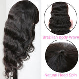 Neobeauty Hair Body Wave Hair Machine Made Wig Glueless Wig with Bangs