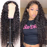 Neobeauty Hair Transparent Lace Wig Deep Wave 5*5 HD Lace Closure Wigs Virgin Hair Deep Part Lace Closure Wigs