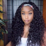 Neobeauty Hair Water Wave Headband Wig Human Hair None Lace Front Wigs Headband Human Hair Wigs