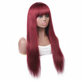 150% 4x4 human hair wigs 16 inches 99j free shipping