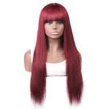 150% 4x4 human hair wigs 16 inches 99j free shipping