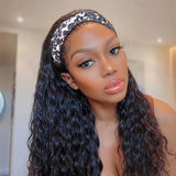 Neobeauty Hair Water Wave Headband Wig Human Hair None Lace Front Wigs Headband Human Hair Wigs