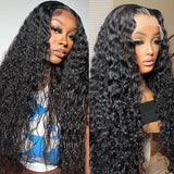 Neobeauty 210% Density Hair 30 Inch Wet and Wavy Human Hair Lace Front Wig Water Wave Pre Plucked HD Lace Wig