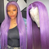 Neobeauty Hair Colored Lace Front Wigs Purple Lavender Wig Straight Hair Wig DENSITY 180%