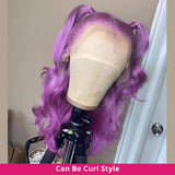 Neobeauty Hair Colored Lace Front Wigs Purple Lavender Wig Straight Hair Wig