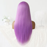 Neobeauty Hair Colored Lace Front Wigs Purple Lavender Wig Straight Hair Wig DENSITY 180%